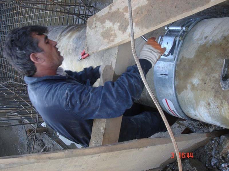 Boruya katodik anot montajı