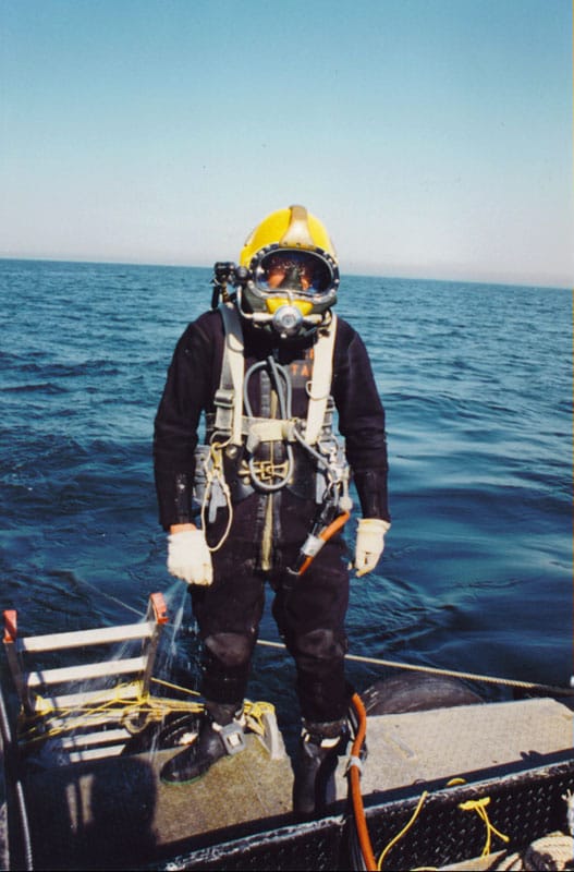 Güvertede dalgıç